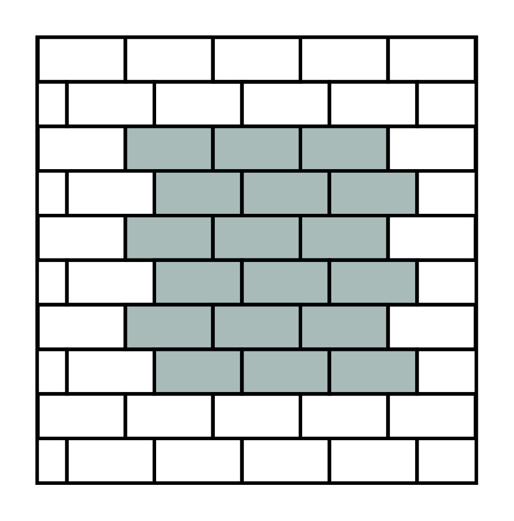 Legpatronen tegel Recht halfsteens